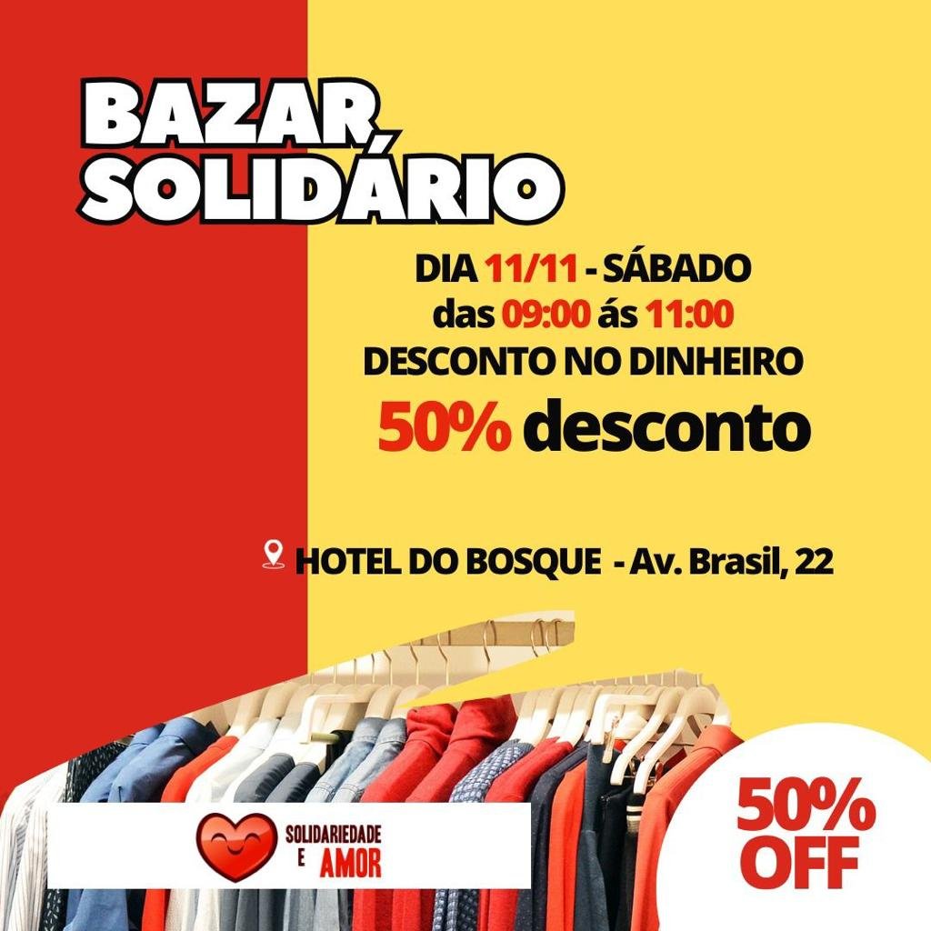 Neste sábado tem bazar solidário em BC