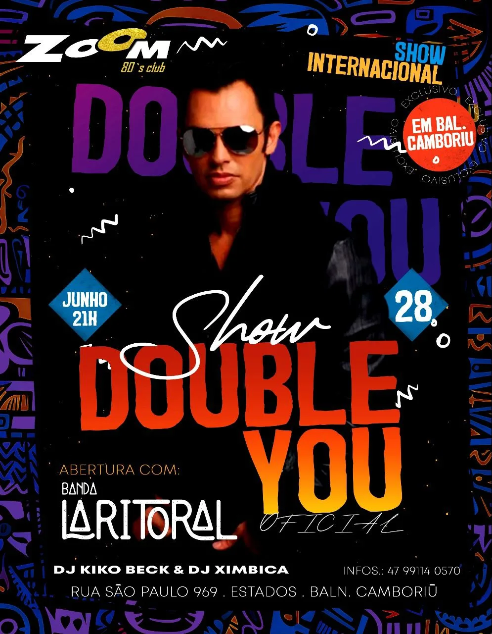 Double You se apresenta na Zoom 80´s Club nesta sexta-feira